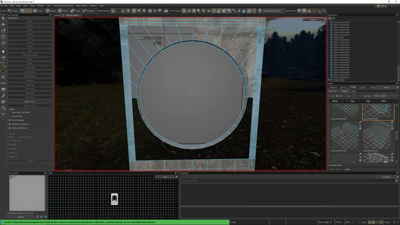 Half Life - Alyx - How To - meshwork, round tunnel cutouts - vis optimizations - fix collisions