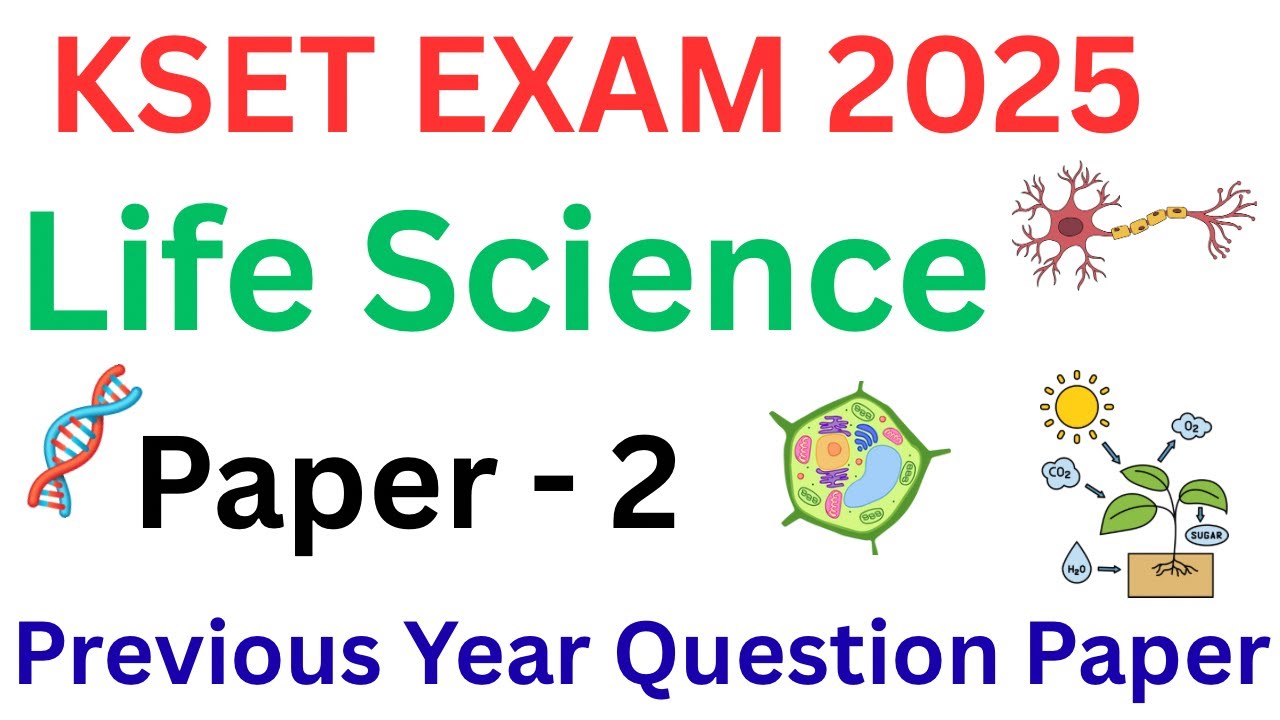 Kset Exam 2025 | Life Science question paper with key answers | Paper 2