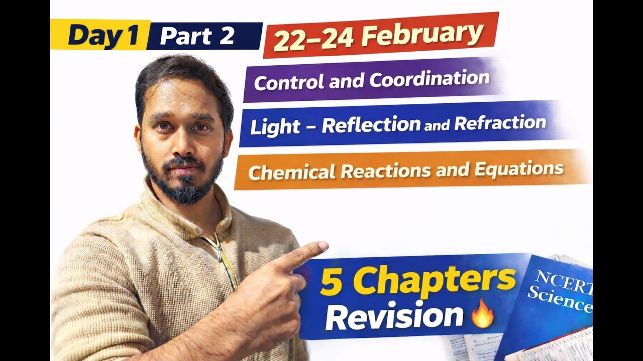 Day 1 | 22, 23, 24 February Science Revision Plan 🔥 5 Chapters Complete Strategy + PDF Available