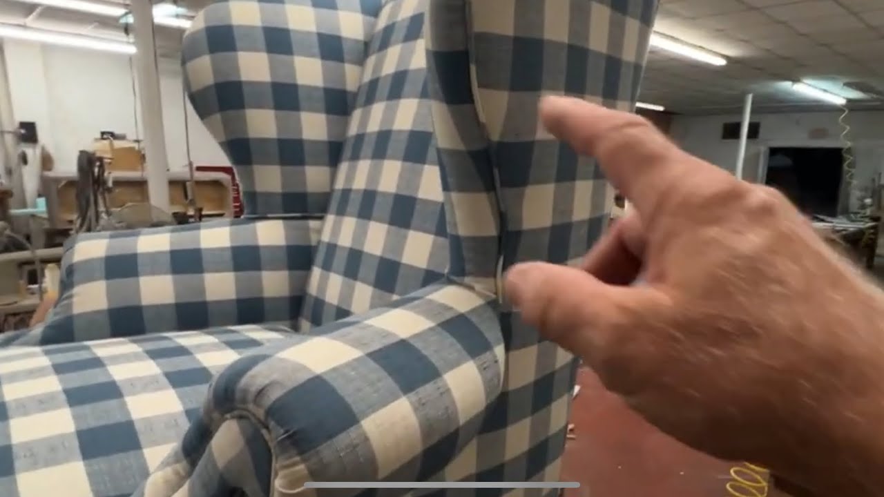 How To Match Plaid Fabric on a Wing Chair