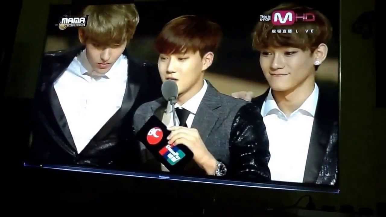 MAMA  2013 (ALBUM OF THE YEAR) - EXO speech