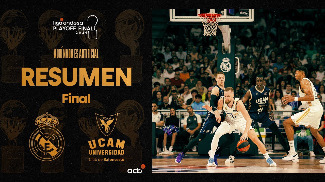 Real Madrid - UCAM Murcia (84-76) RESUMEN | Playoff Final Liga Endesa 2024