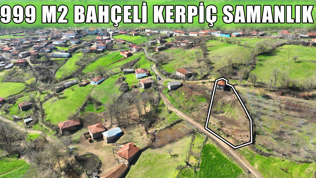 1553- SATILDI.......Yenice Sarıçayır'da 999 m2 Bahçeli Kerpiç Samanlık/ Arsa