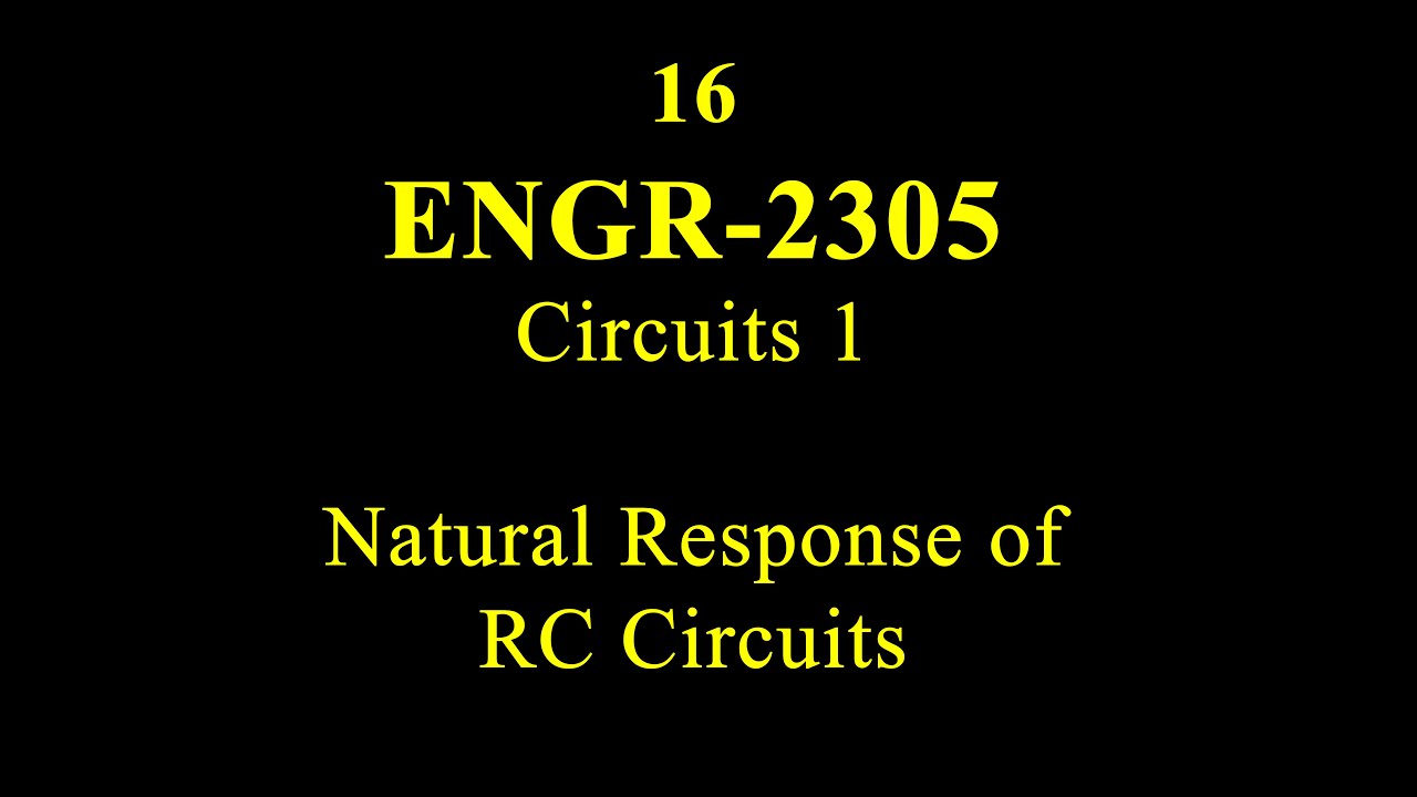 16 Natural Response of RC Circuits