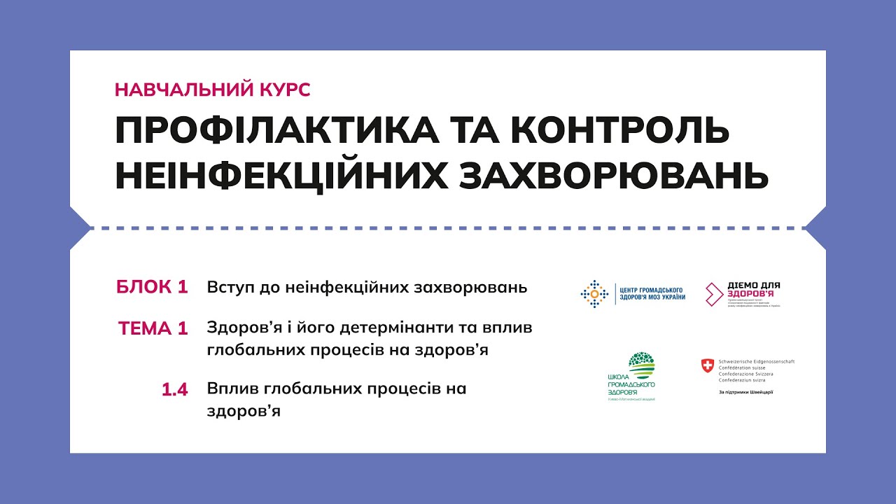 1.4 Вплив глобальних процесів на здоров’я