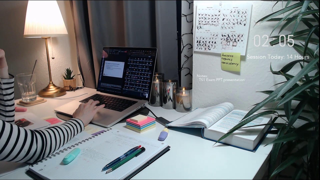 14-HOUR | LIVE STUDY WITH ME | 50-10 POMODORO | Background noise, 10 min Break, NO MUSIC