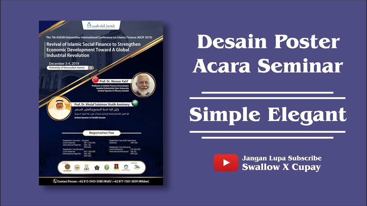 TUTORIAL DESAIN POSTER SEMINAR SIMPLE ILLEGANT | COREL DRAW 2019