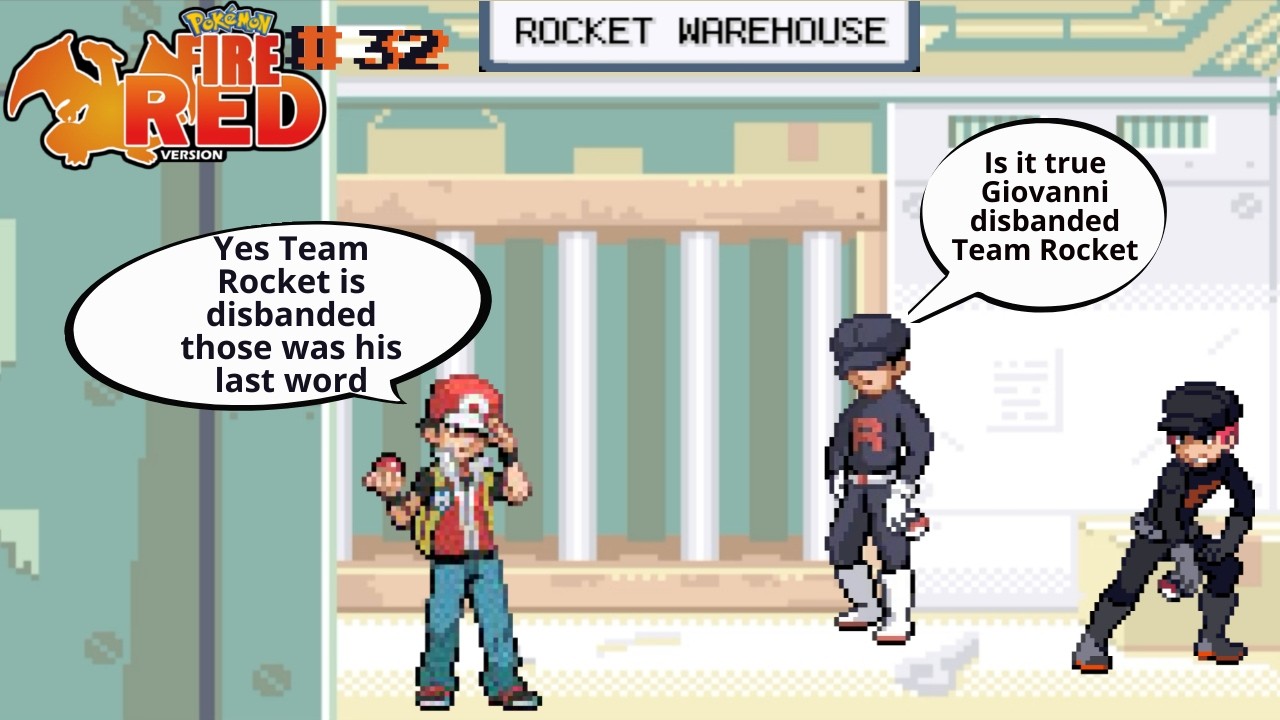 Let's Play Pokemon Fire red #32 Team Rocket is Disbanded  #pokemonfirered #retro #gbagame