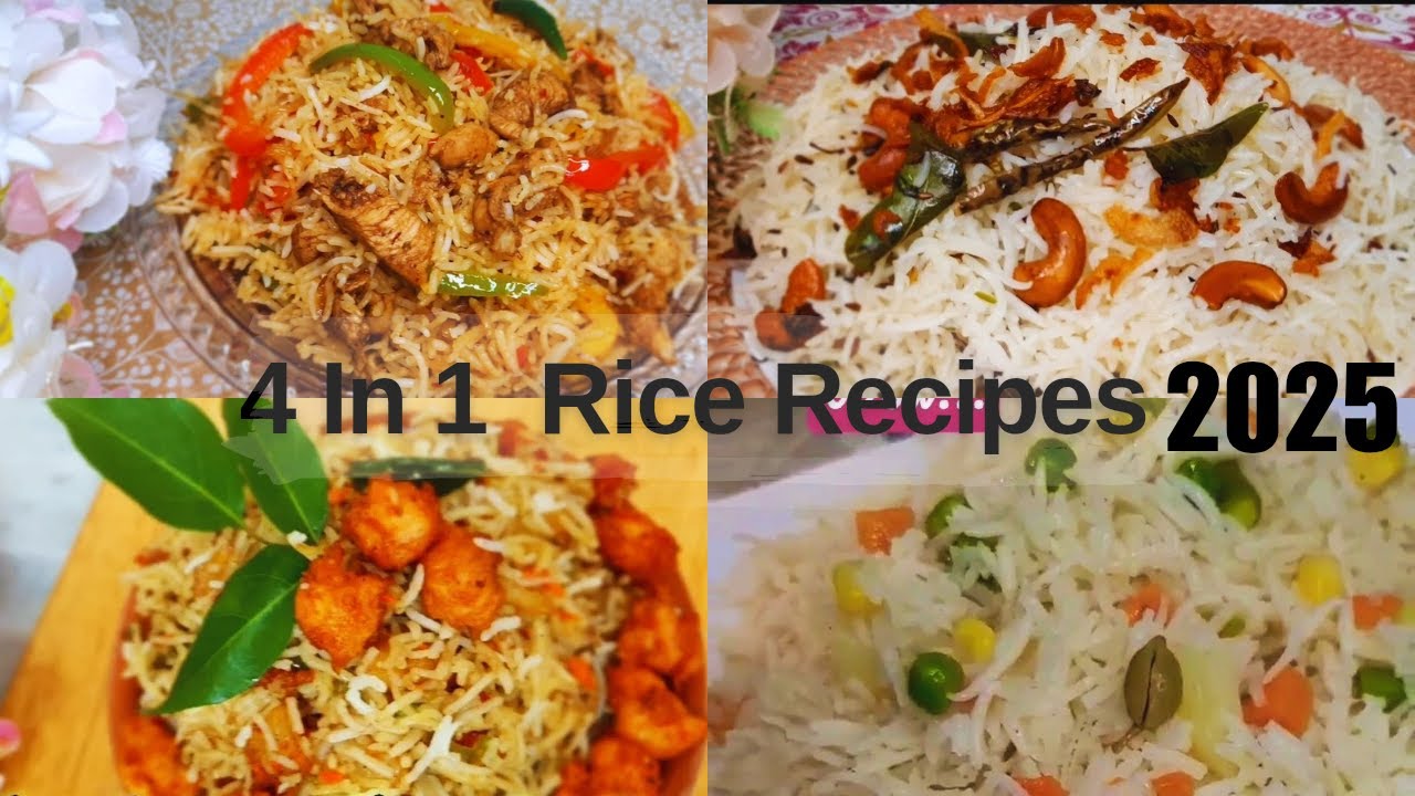 4 in 1 Rice Recipes 2025 | 4 Recipes 4 Lunch or Dinner Ideas | How to make Different Rice Recipes