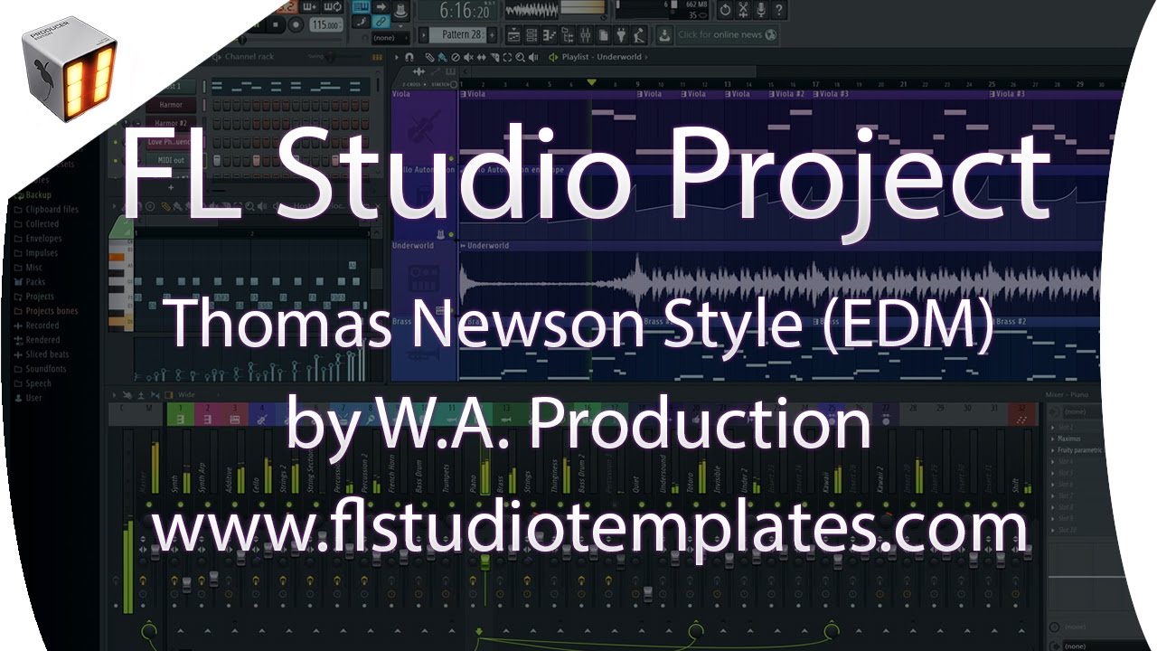 FL Studio EDM Template - Thomas Newson Style by W A  Production www.flstudiotemplates.com