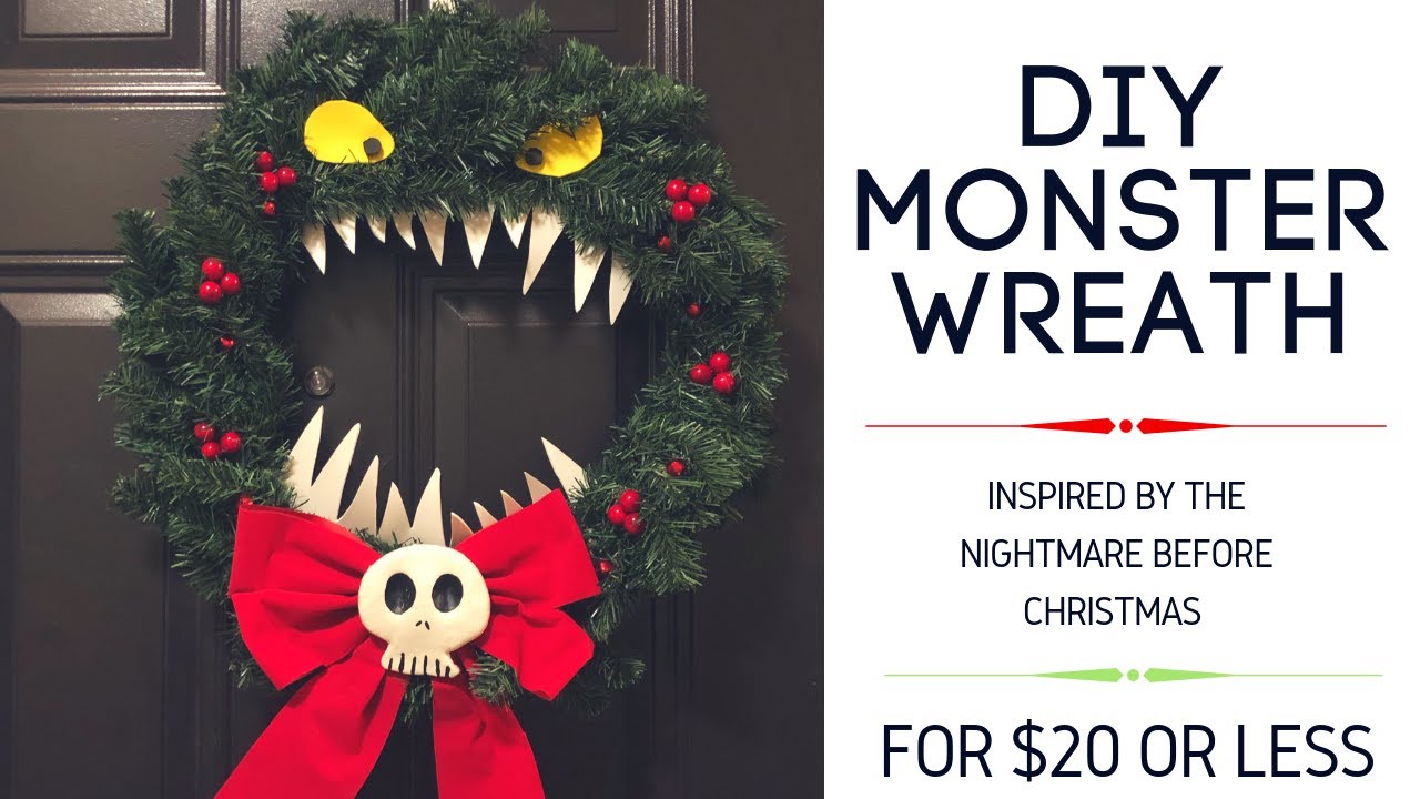 DIY Inspired Disney Nightmare Before Christmas Wreath