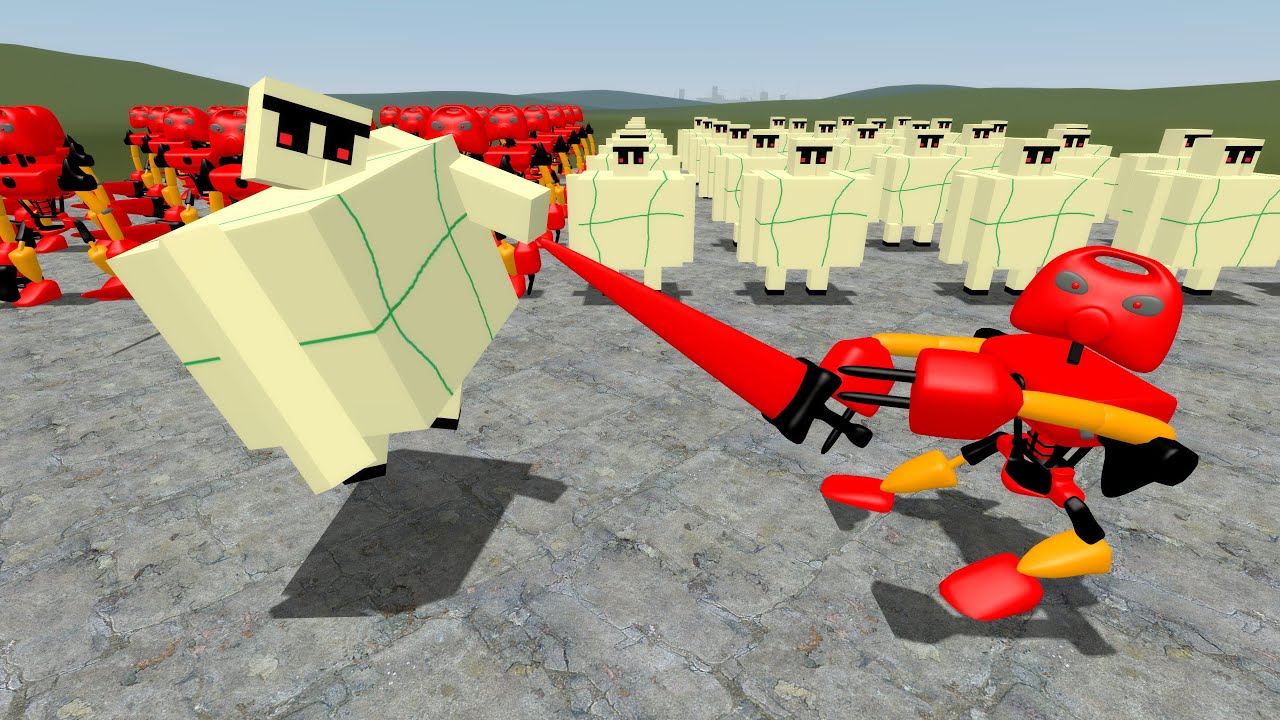 Towuh Tahew  ARMY VS Irun Gulim ARMY FROM 3D NEXTBOTS [ Garry's Mod ]