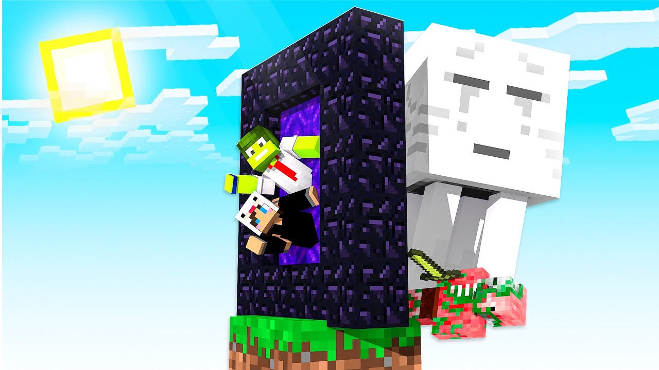 PORTAL DO NETHER EM 1 BLOCO NO MINECRAFT! (QUE MEDO!)