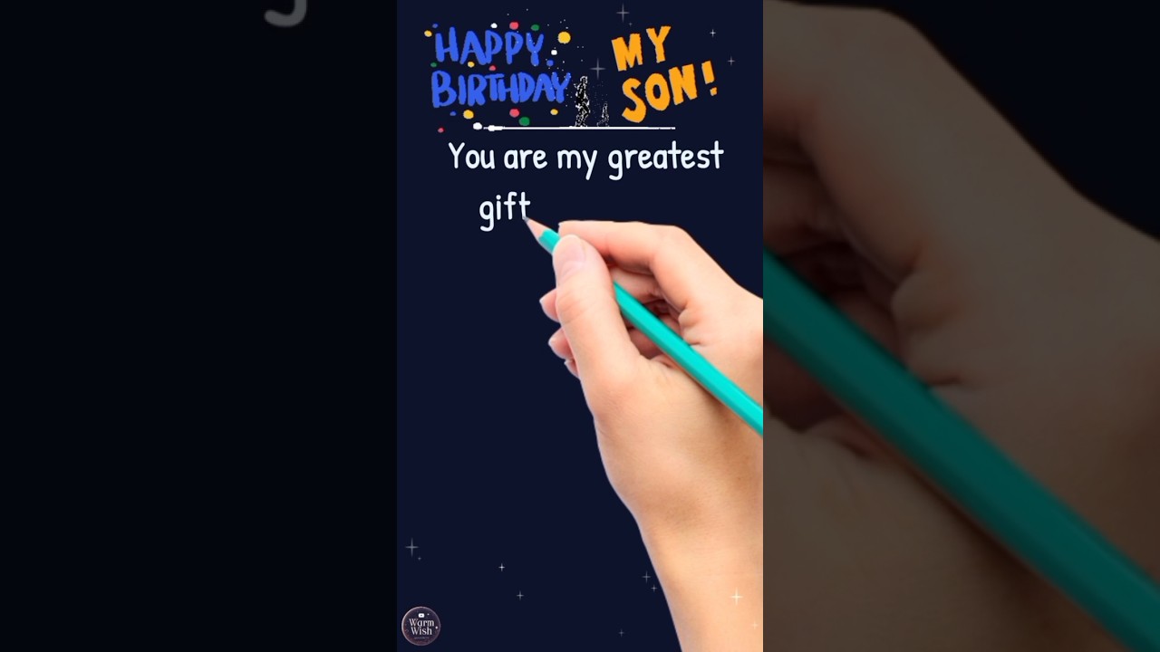 Happy Birthday Wishes for Son 🩵 #happybirthday #shorts #trending