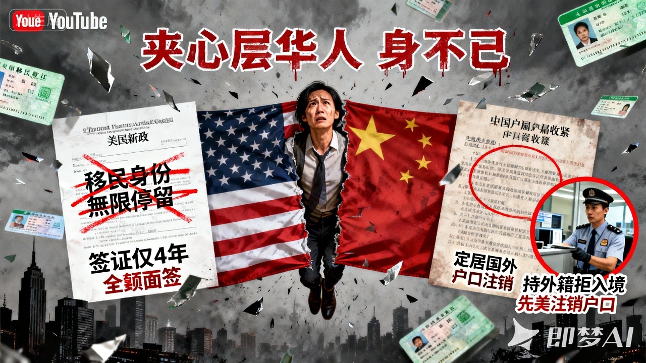 百萬華人陷兩難！美國綠卡路封死 中國戶口註銷 腳踩兩船徹底行不通    #綠卡與戶口#海外華人#選邊站#中美博弈#美國移民新政#中國戶籍收緊