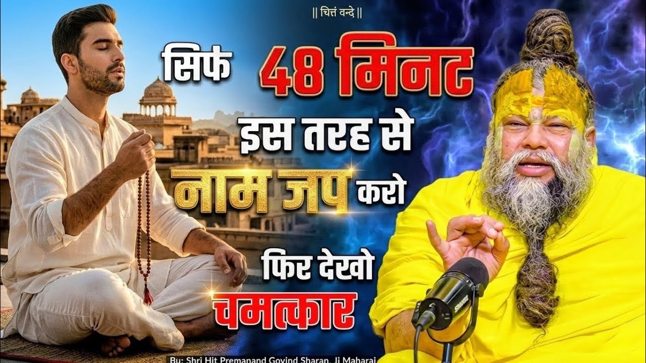 👉 सिर्फ 48 मिनट इस तरह से नाम जाप कर के देखो…//#premanandjipravachan #bhajanmarg #motivation #love 