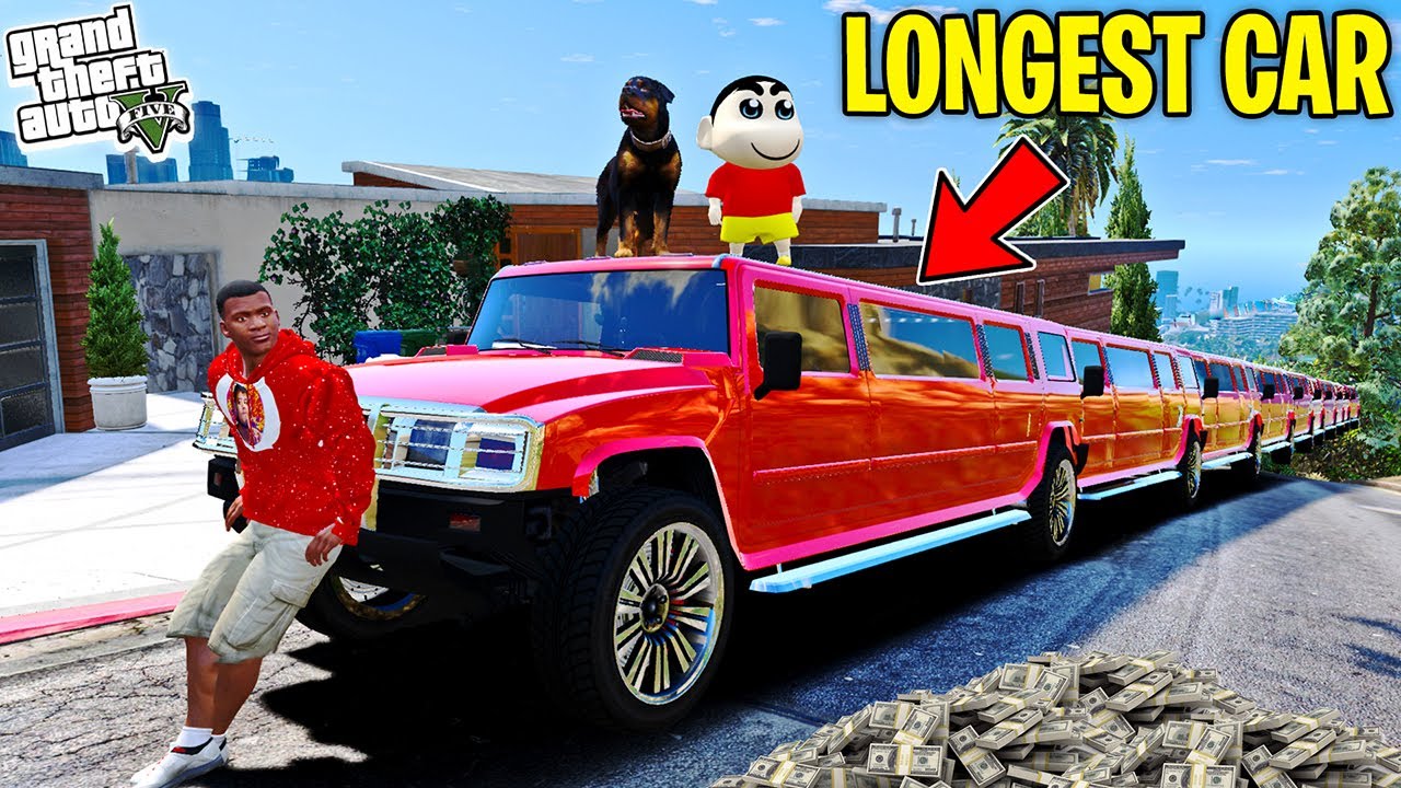 Shinchan Make A World Longest Car In Los Santos With Franklin IN GTA V