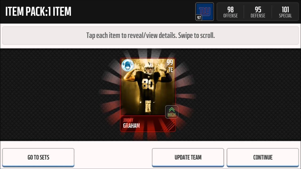 Completing the Jimmy Graham Positional Hero Set ||| Madden Mobile