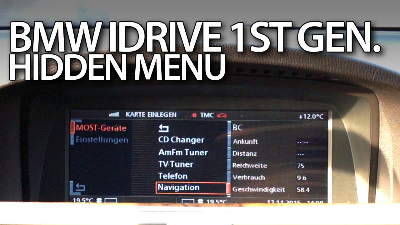 How to enter hidden menu in BMW iDrive 1st generation (7-Series E65 E66 E67 E68)