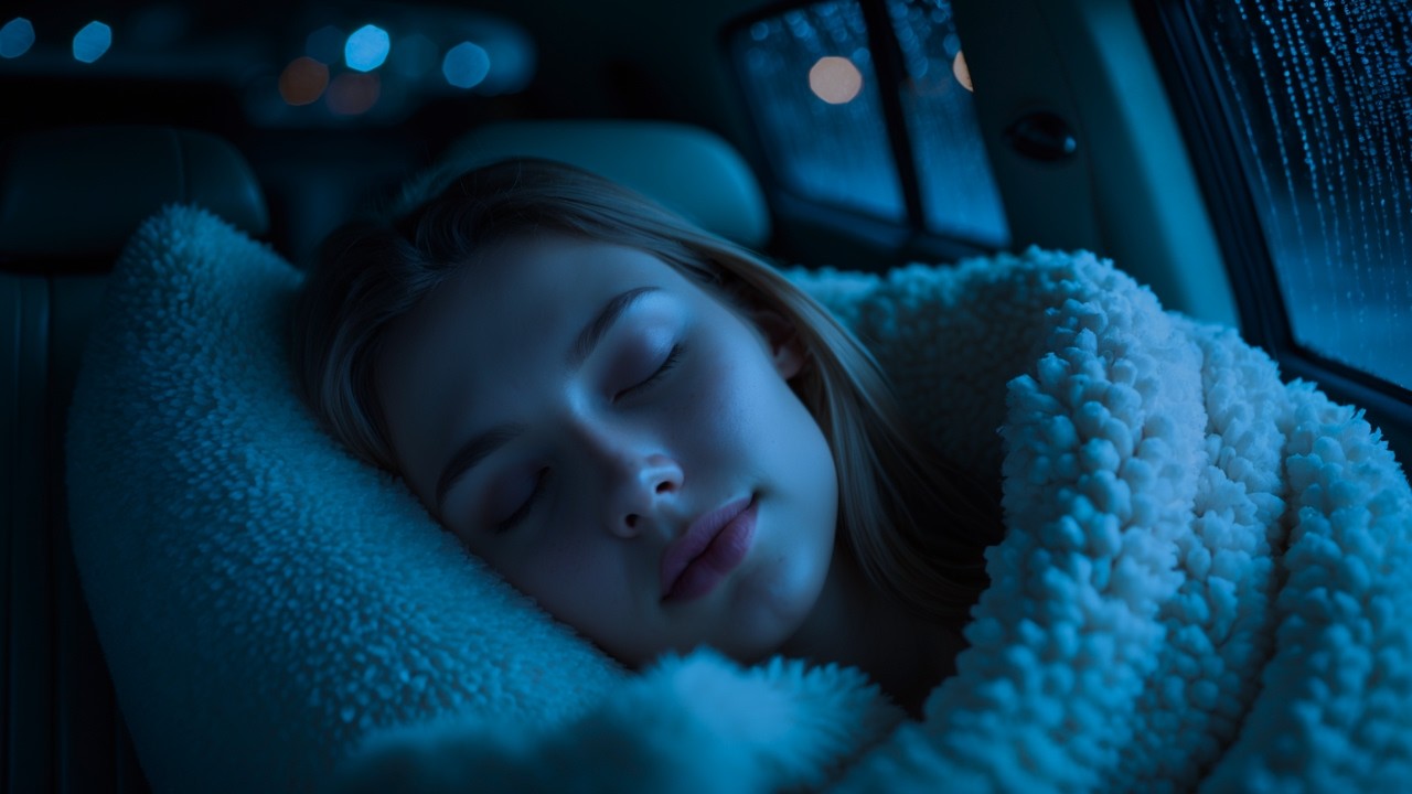 Relaxing Rainstorm Outside Car Window | Calm Sleep Ambience