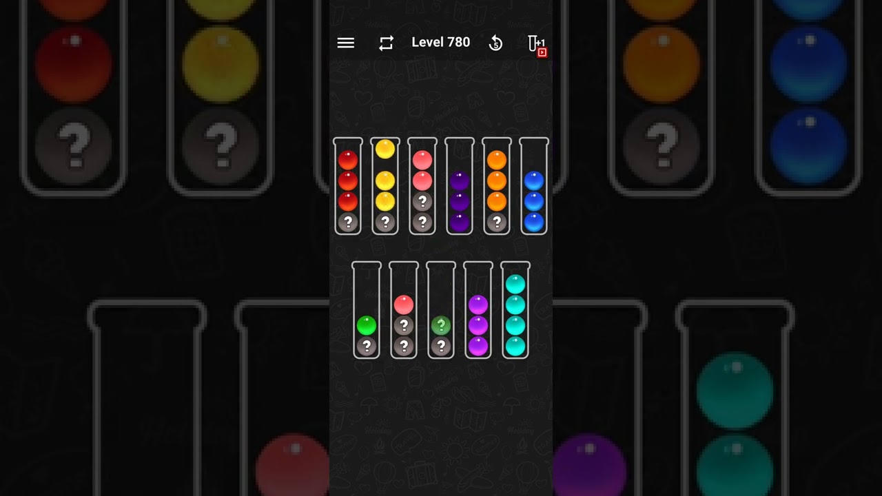 Ball Sort Color Water Puzzle Solution Level 780