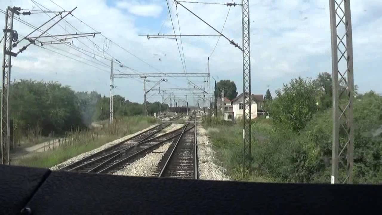 Cab. view railway Belgrade- Nis, section Nis- Aleksinac