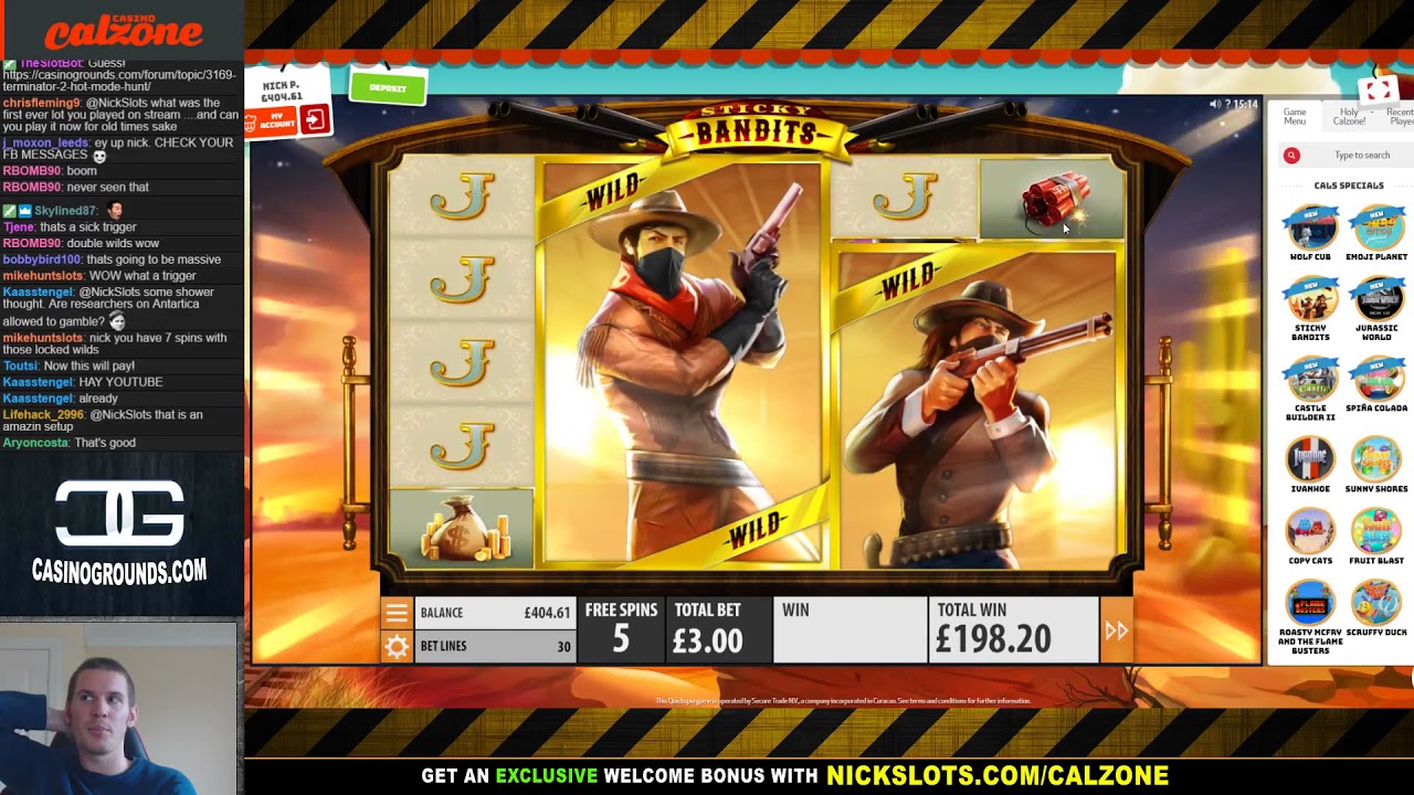 BIG WIN on Sticky Bandits Slot - &pound;3 Bet