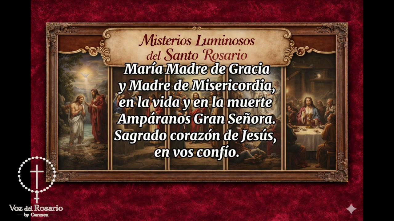 Santo Rosario 📿 Jueves 26 de Febrero/ Misterios Luminosos/ Reza y fortalece tú fe 🙏