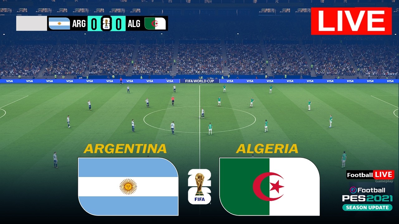 ARGENTINA vs ALGERIA - FIFA World Cup 2026 group stage | Match Today | Simulation PES