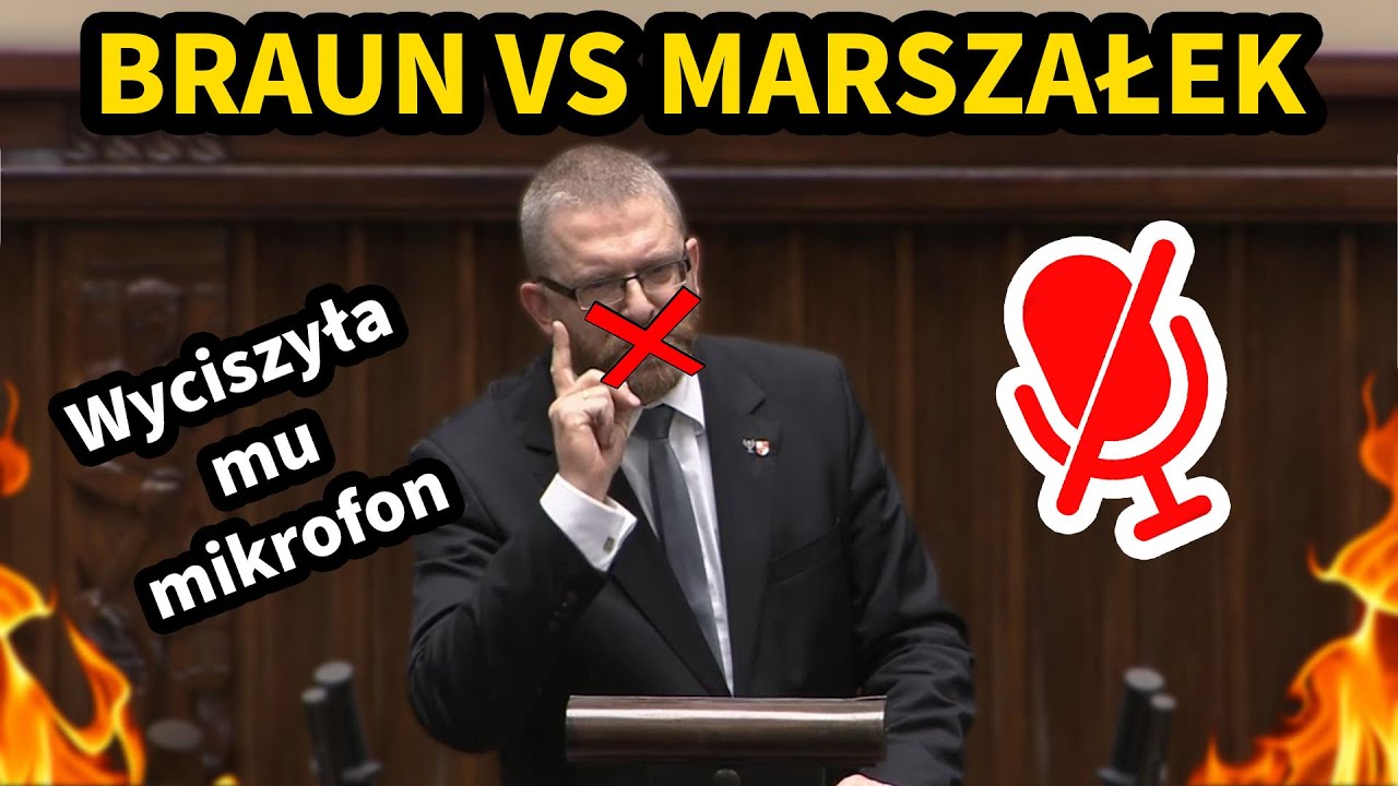 ✅Grzegorz Braun kontra Marszałek - Wyciszyła mu mikrofon | Pan marnuje nas czas!! ✅