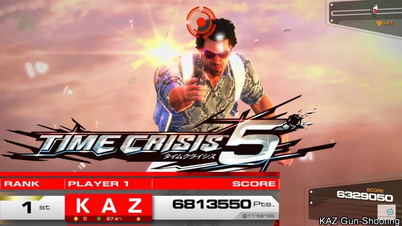 【Time Crisis 5】No Continue Clear in 1P Side  Score 6,813,550 points【Arcade Real Machine】