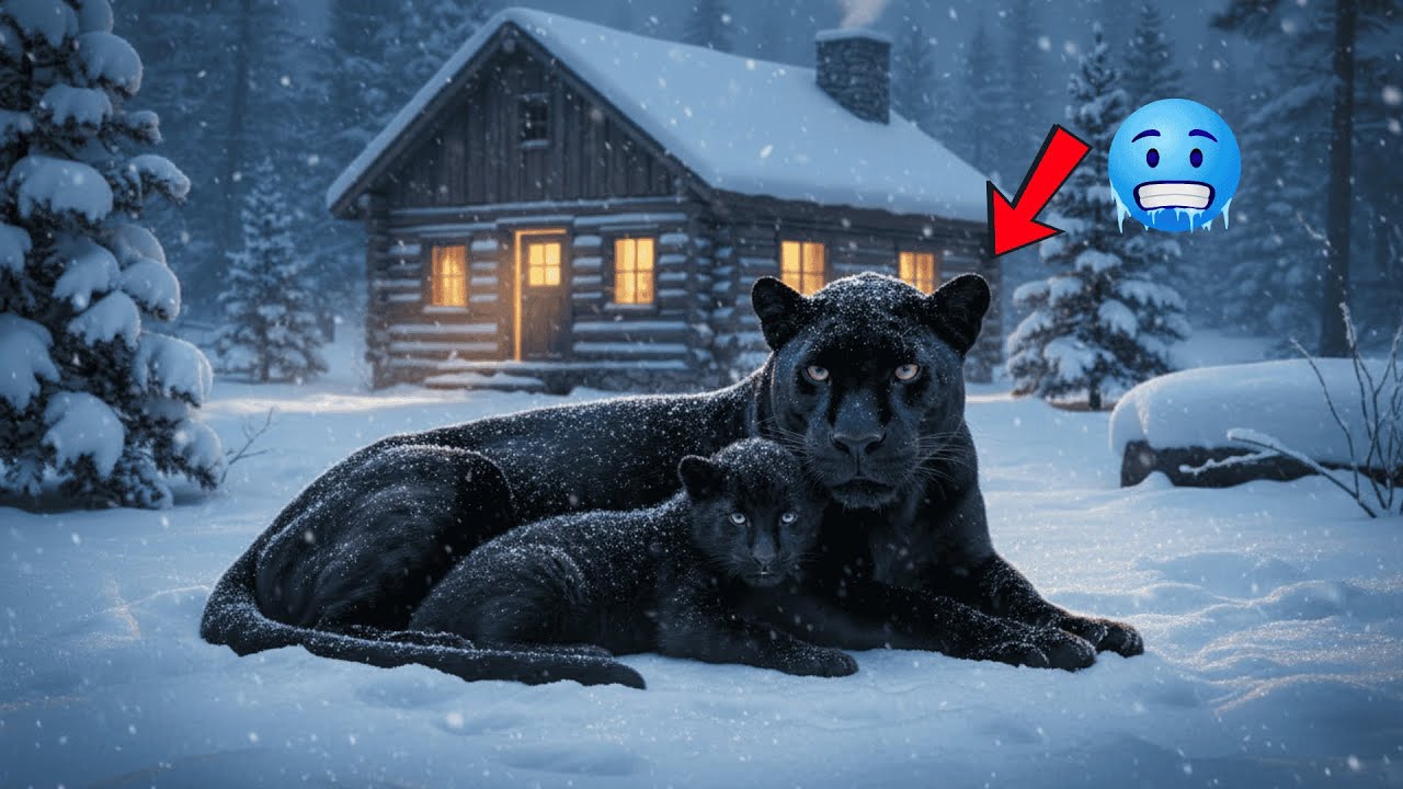 TOUCHING MOMENT: Kind Man Rescues a Family of Frozen Black Panthers ❄️🐆