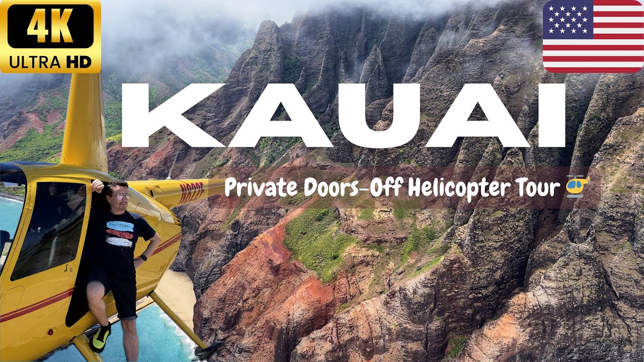 KAUAI, HAWAII - $360 Private Helicopter Tour 🚁 | Jurassic Park Falls, Waimea Canyon, Napali Coast