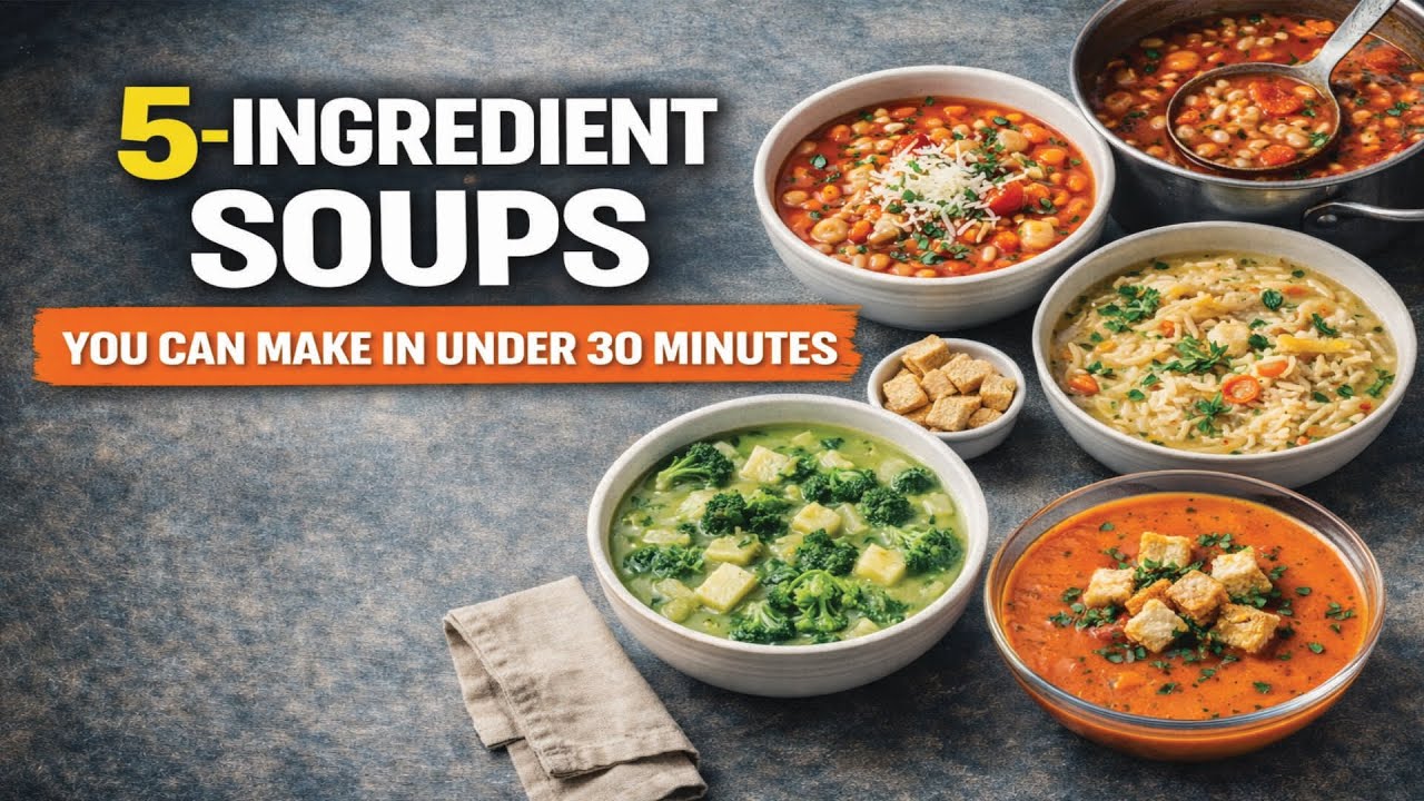 5-Ingredient Soups  | Ready in Under 30 Minutes