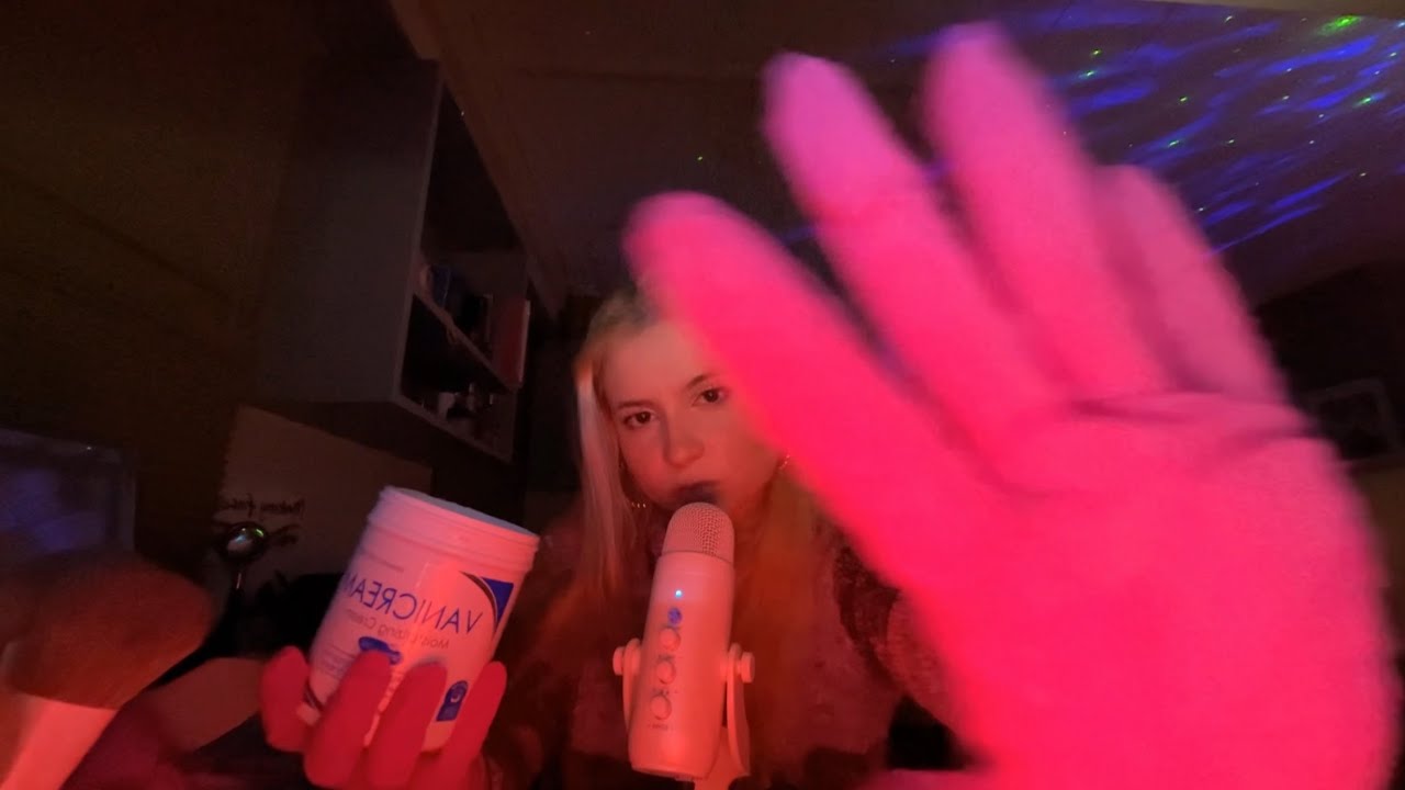 ASMR | doing your makeup + glove sounds 