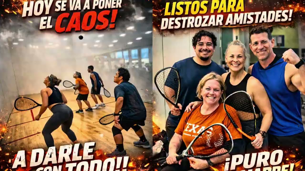 OMG! Girls vs Boys intense training for upcoming racquetball tournament 😳💪‼️