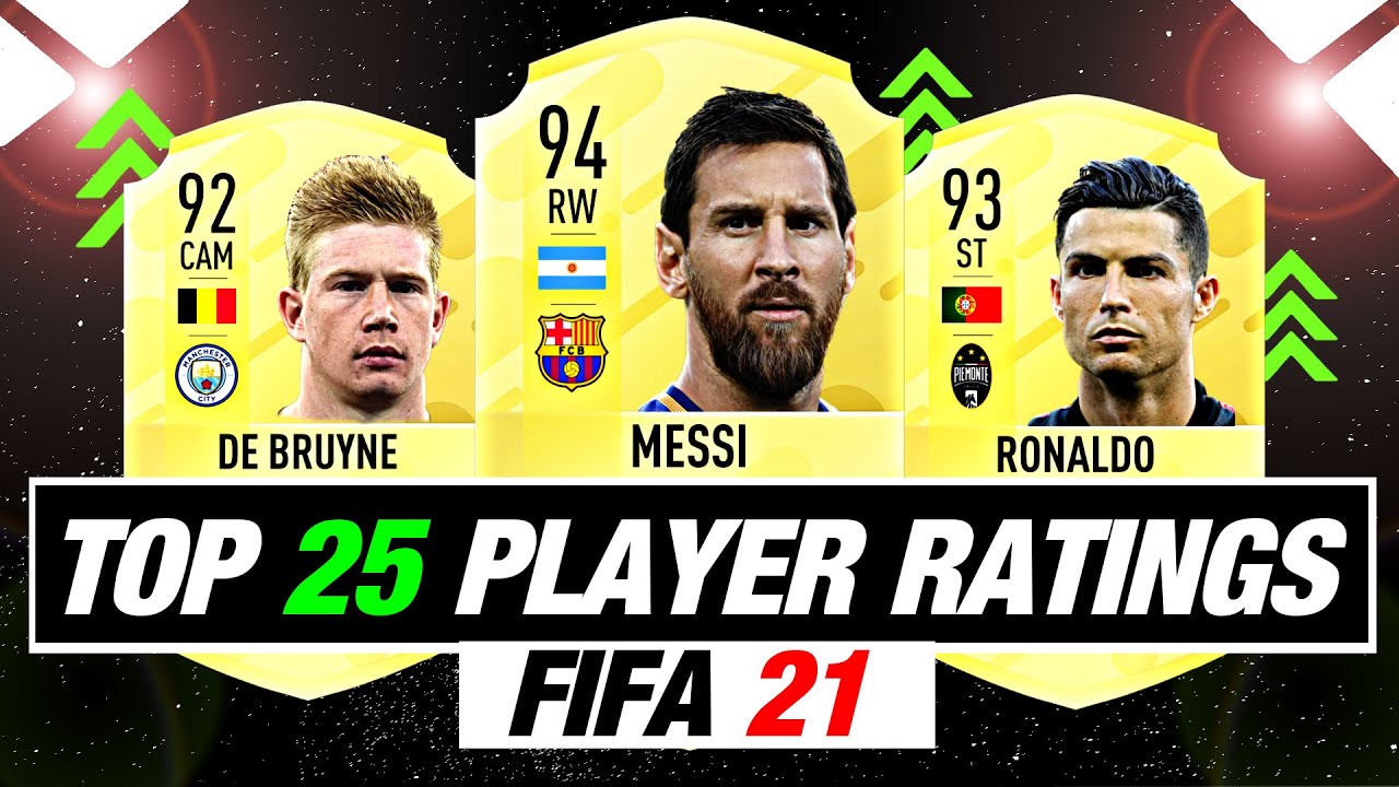 FIFA 21 | TOP 25 PLAYER RATINGS | ft. Messi, Ronaldo, De Bruyne,...