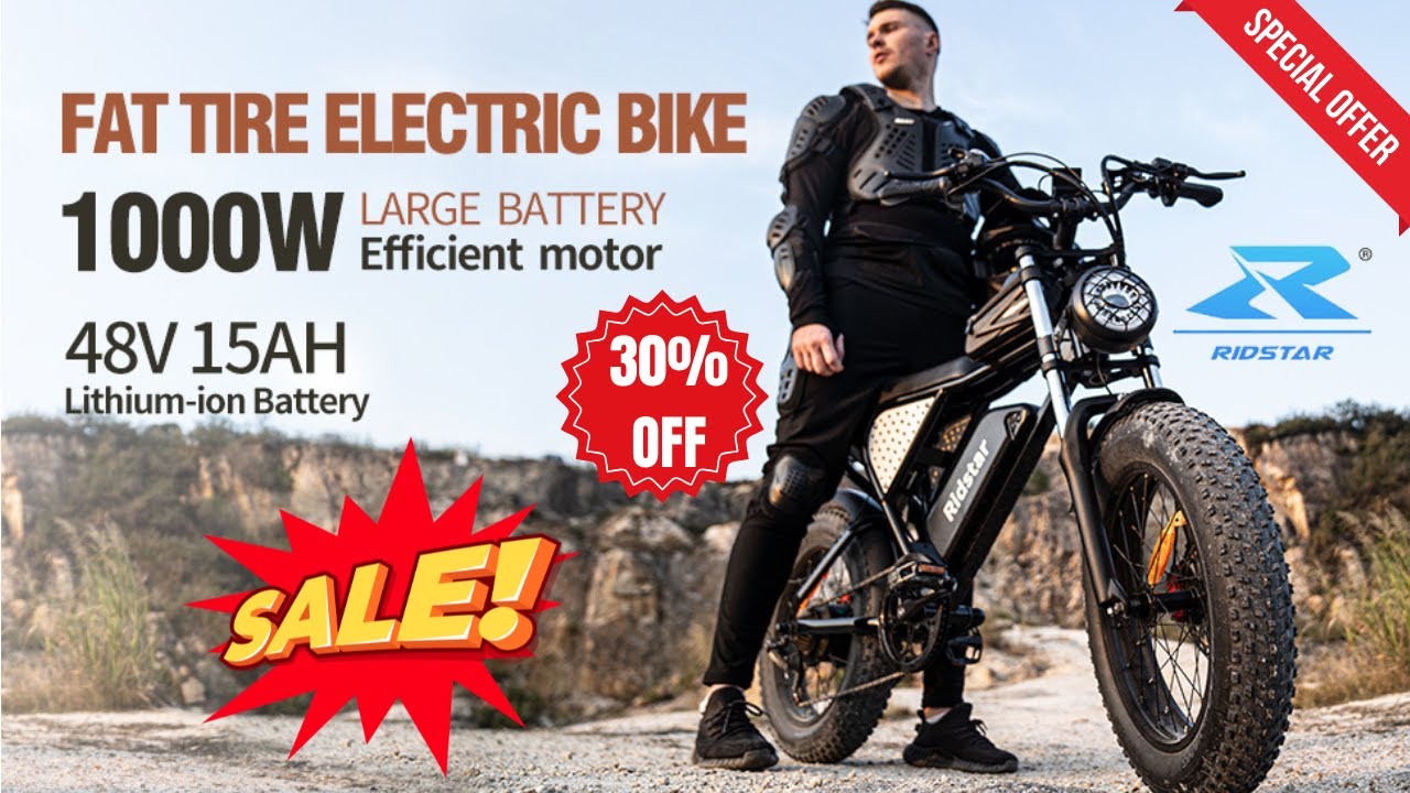 👉Ridstar Coupon Code & Sale:💸Save Up to 30% Discount on Fat Tire Electric Bikes💥 City e-Bike Deals🔥