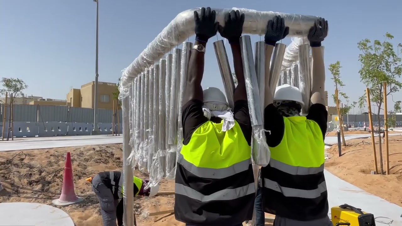 Steel Sculpture Fabrication for Public Park in Abu Dhabi | Signature Line UAE Factory