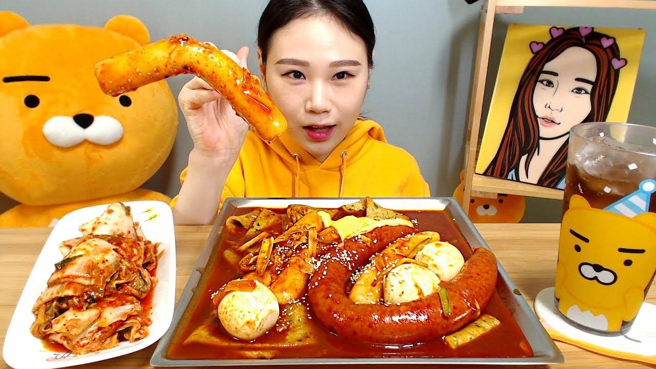 통가래떡과 킬바사소세지를 넣은 떡볶이 먹방 Mukbang