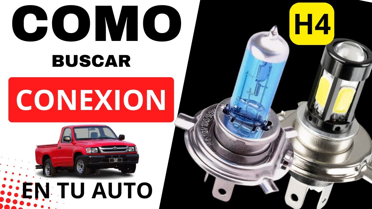como buscar y conectar luz foco h4 y socket
