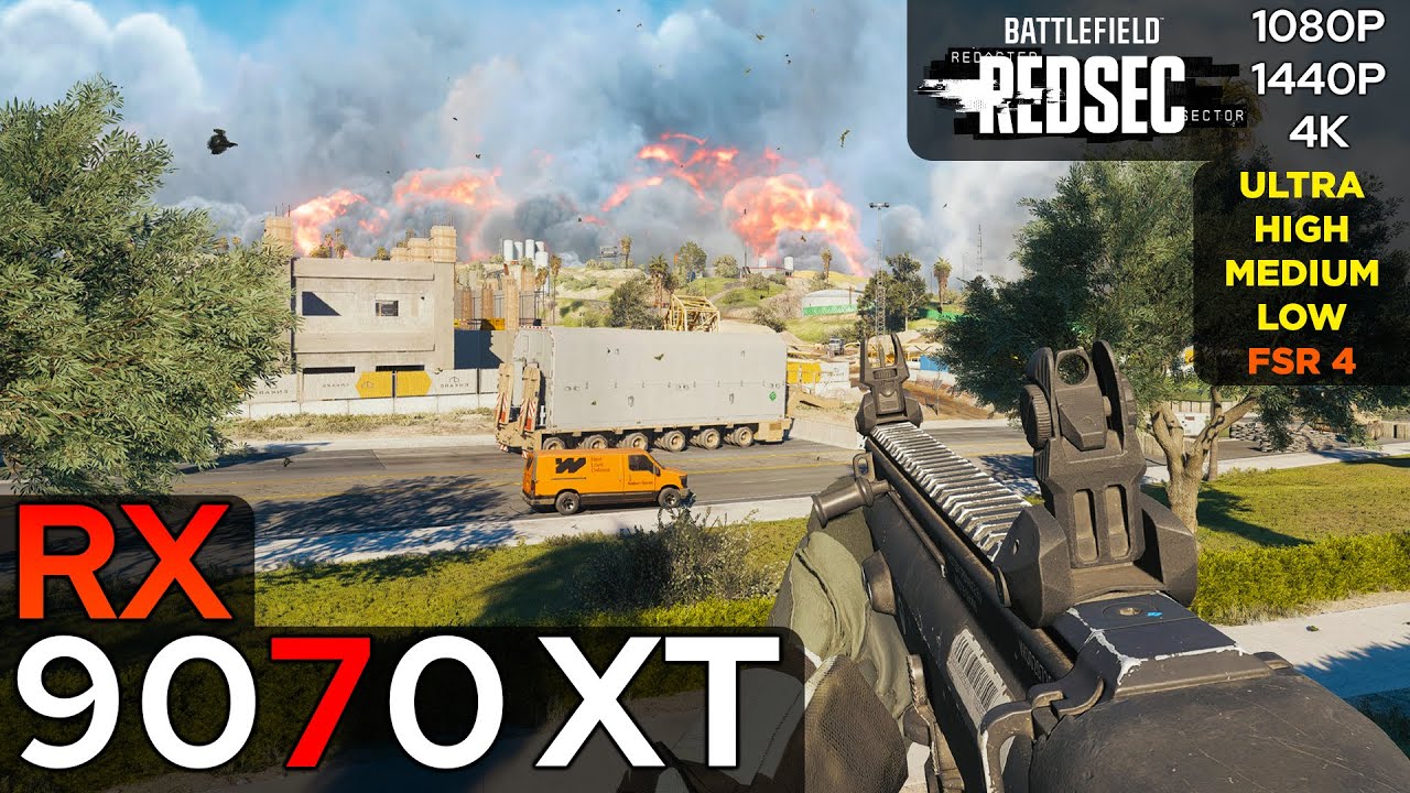 Battlefield: Redsec (Battle Royale) - RX 9070 XT + i7 13700KF (1080p/1440p/4K)