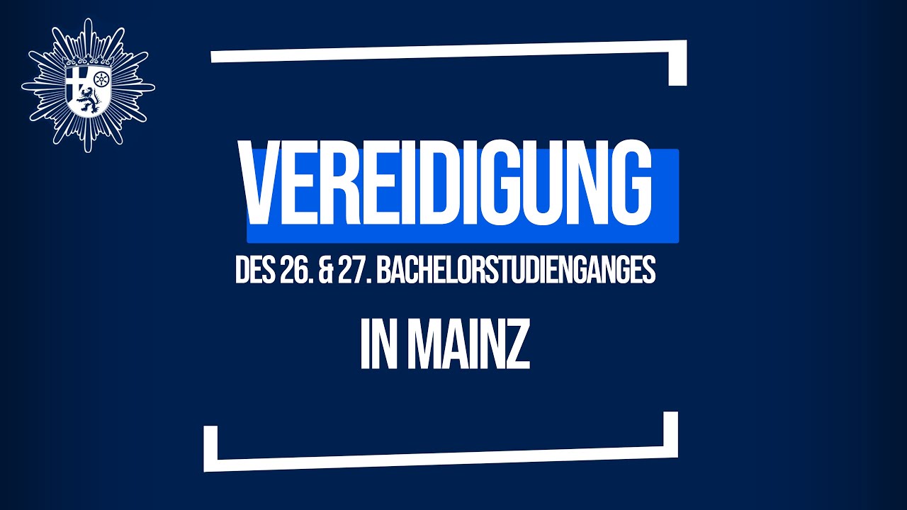 Highlights der Vereidigung 2022 des 26. und 27. Bachelorstudiengangs in Mainz