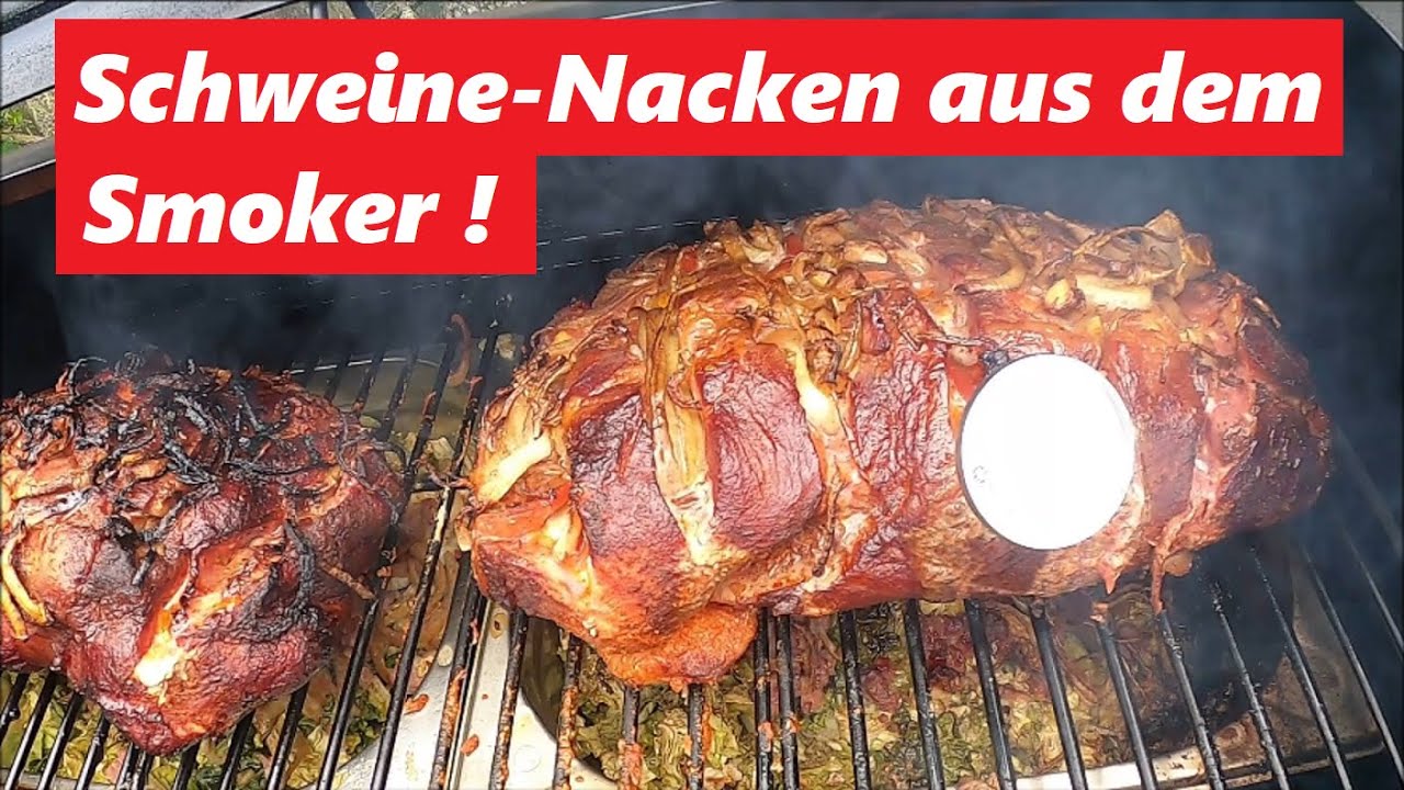 Schweine-Nacken aus dem Smoker ! 7,5 Stunden ! Mein erster Versuch !