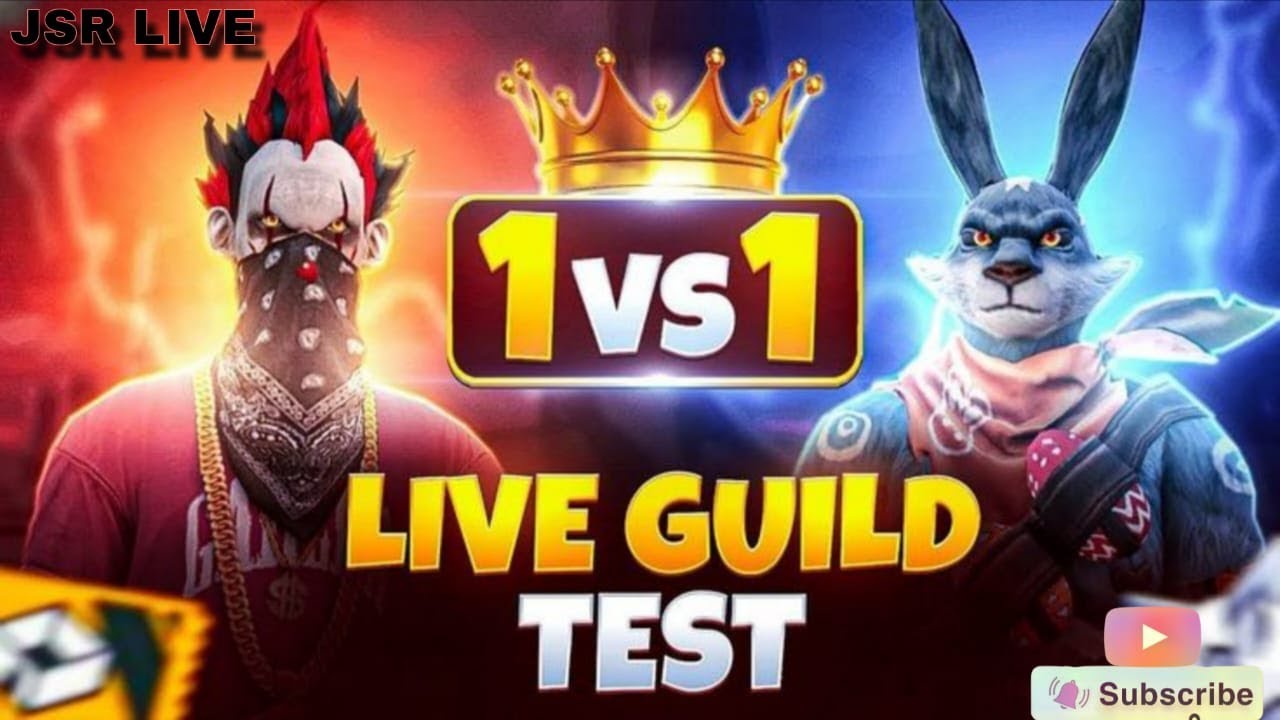 FREE FIRE LIVE 🔴 Custom Room + Guild Test | 1v1 Challenge | JSR LIVE