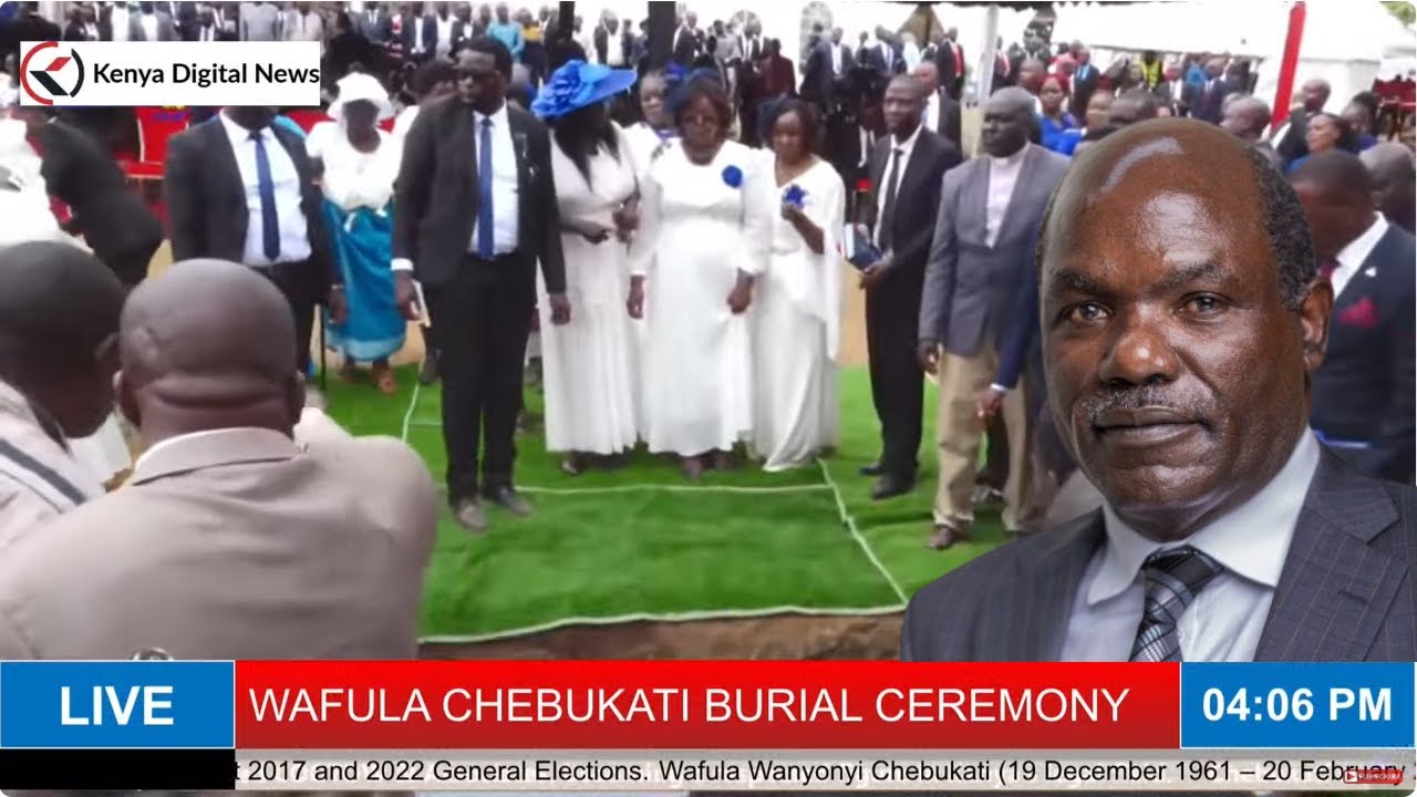 Former IEBC Chair Wafula Chebukati finally laid to rest! See what happened as he was buried!!