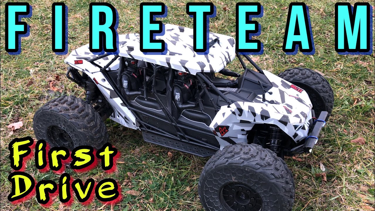 Arrma 1/7 SCALE FIRETEAM 6S 4WD BLX SPEED ASSAULT VEHICLE RTR . First drive and Impressions  #new