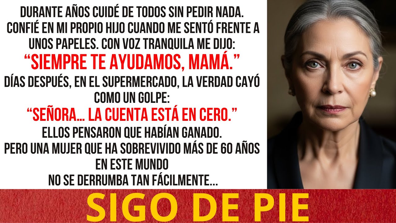 “Siempre te ayudamos, mamá.” Y cuando miré… ya no tenía nada