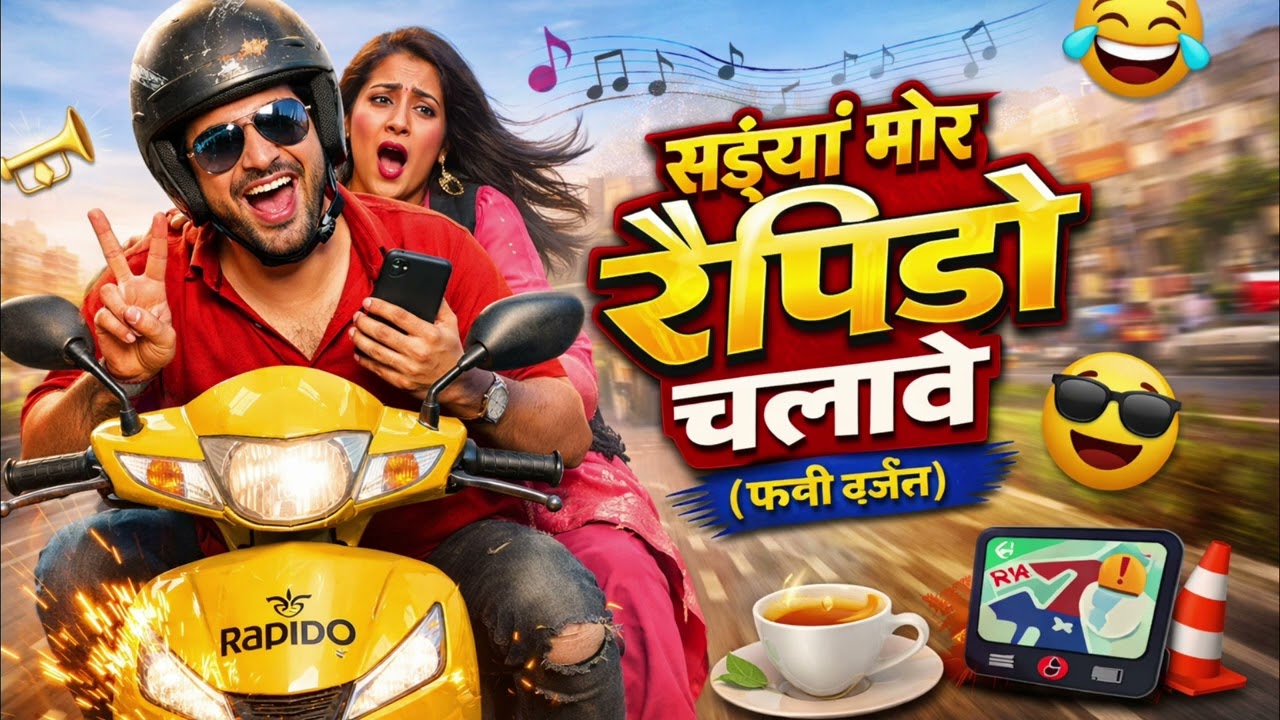 सइयाँ मोर रैपिडो चलावे 😂 | Funny Bhojpuri Song | Rapido Wala Saiya | Bhojpuri Comedy Song