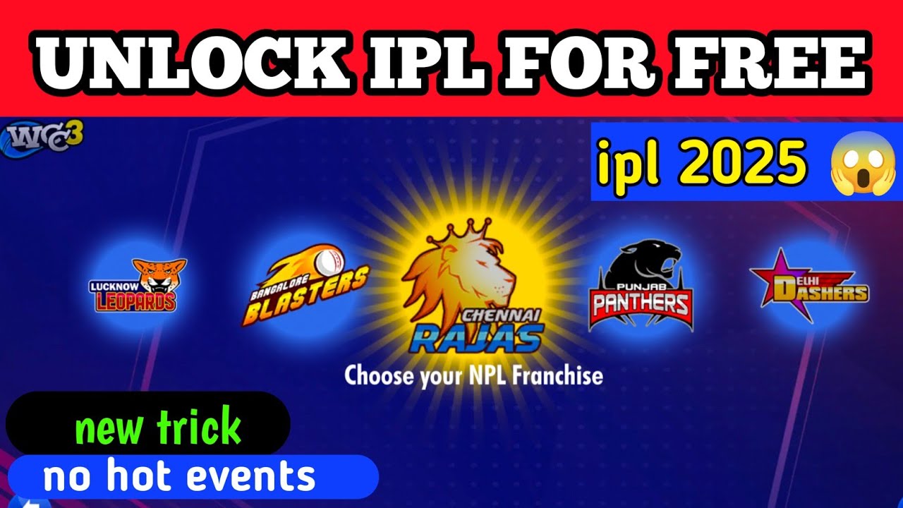 Wcc3 Npl 2025 Unlock New Trick 🔥 How to unlock wcc3 npl auction | wcc3 2025 IPL unlock kaise kare